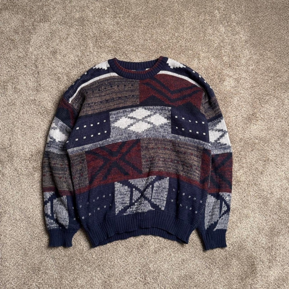 PURITAN MULTICOLOUR ACRYLIC KNIT SWEATER